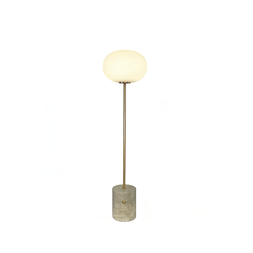 Chic Minimalist Round Marble Floor Light | wildoxy