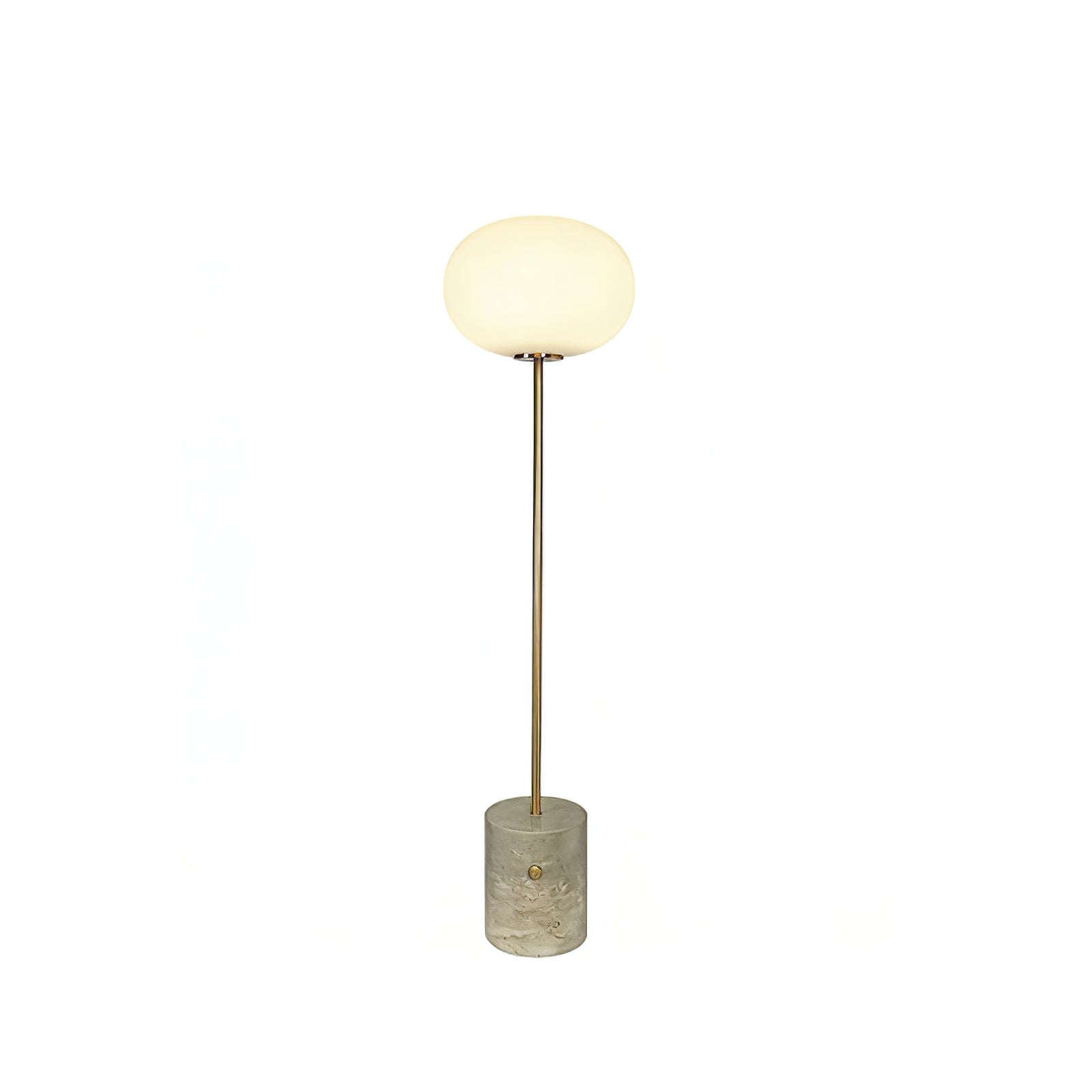 Chic Minimalist Round Marble Floor Light | wildoxy