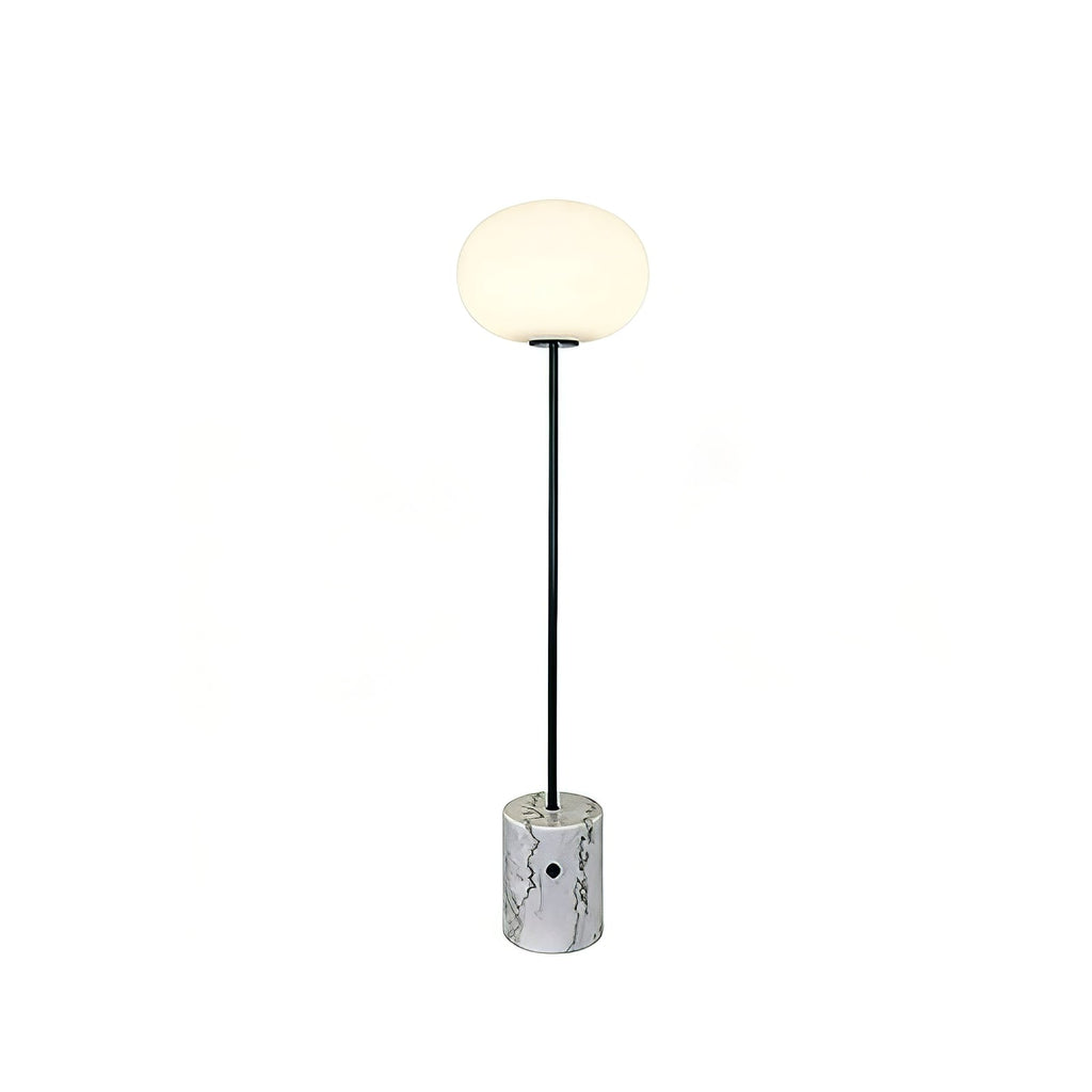 Chic Minimalist Round Marble Floor Light | wildoxy
