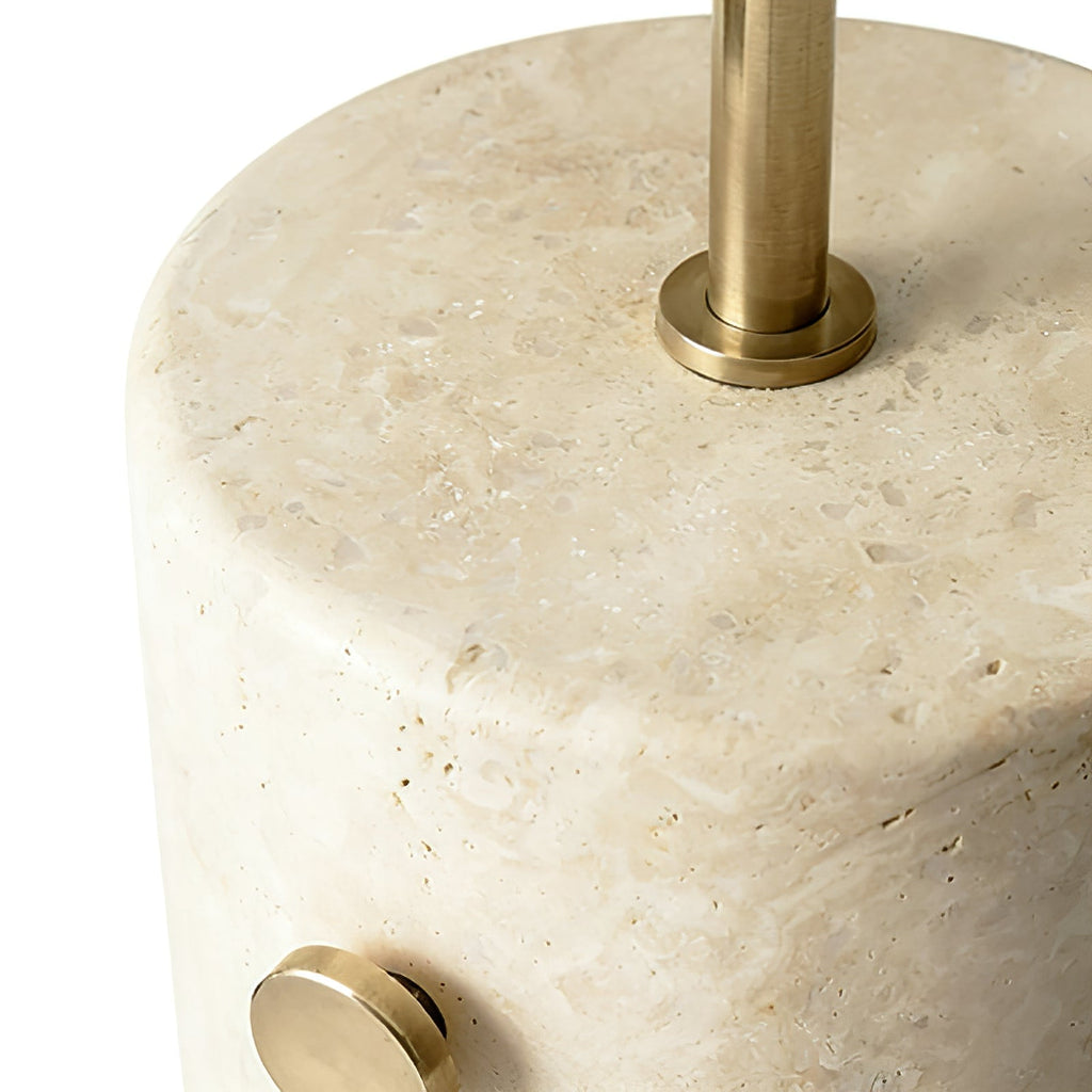 Chic Minimalist Round Marble Floor Light | wildoxy