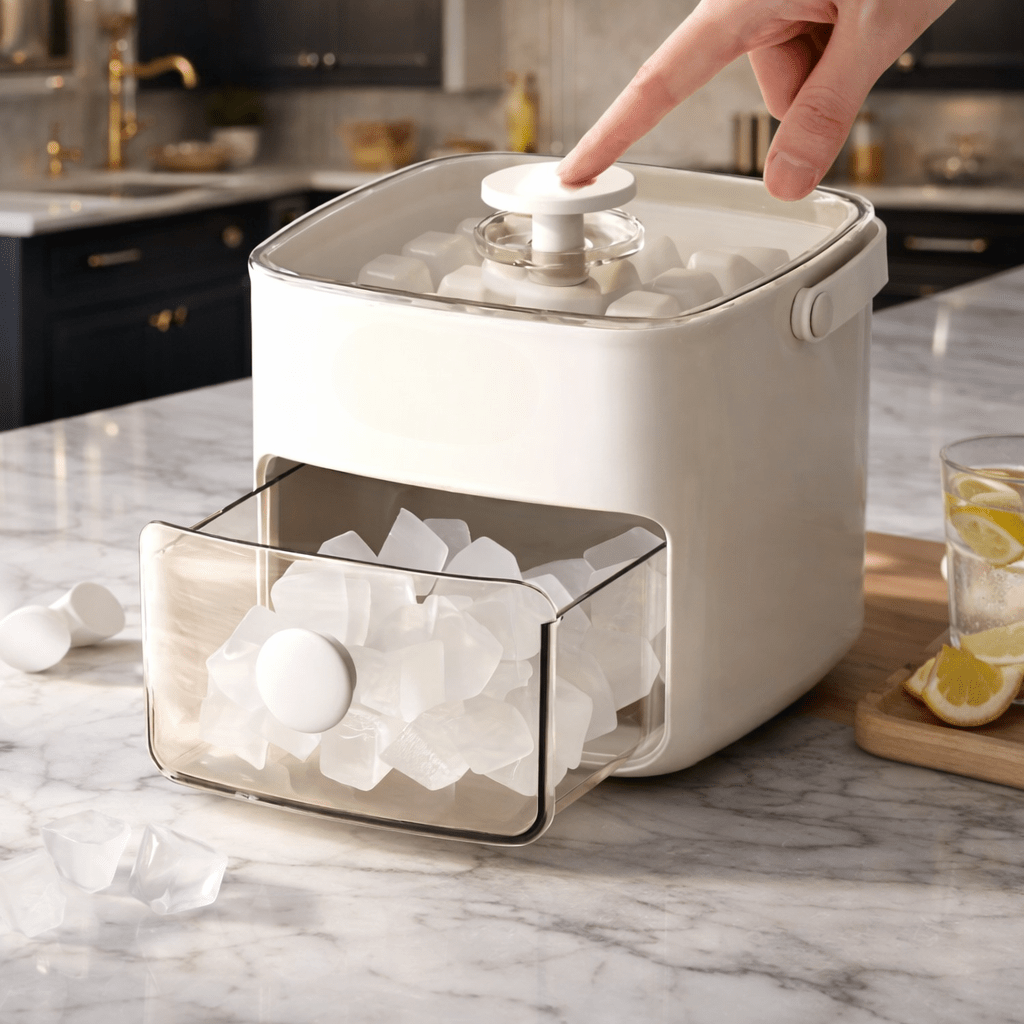 Chillmate 颗粒冰制冰机 — 紧凑机身，低噪运行