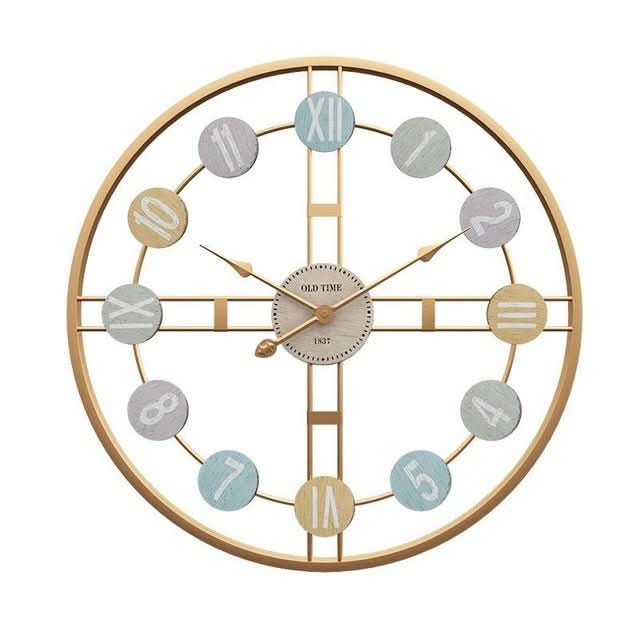 ChronoPastel 静音壁掛け時計 — 秒針音のないクオーツ、見やすい数字