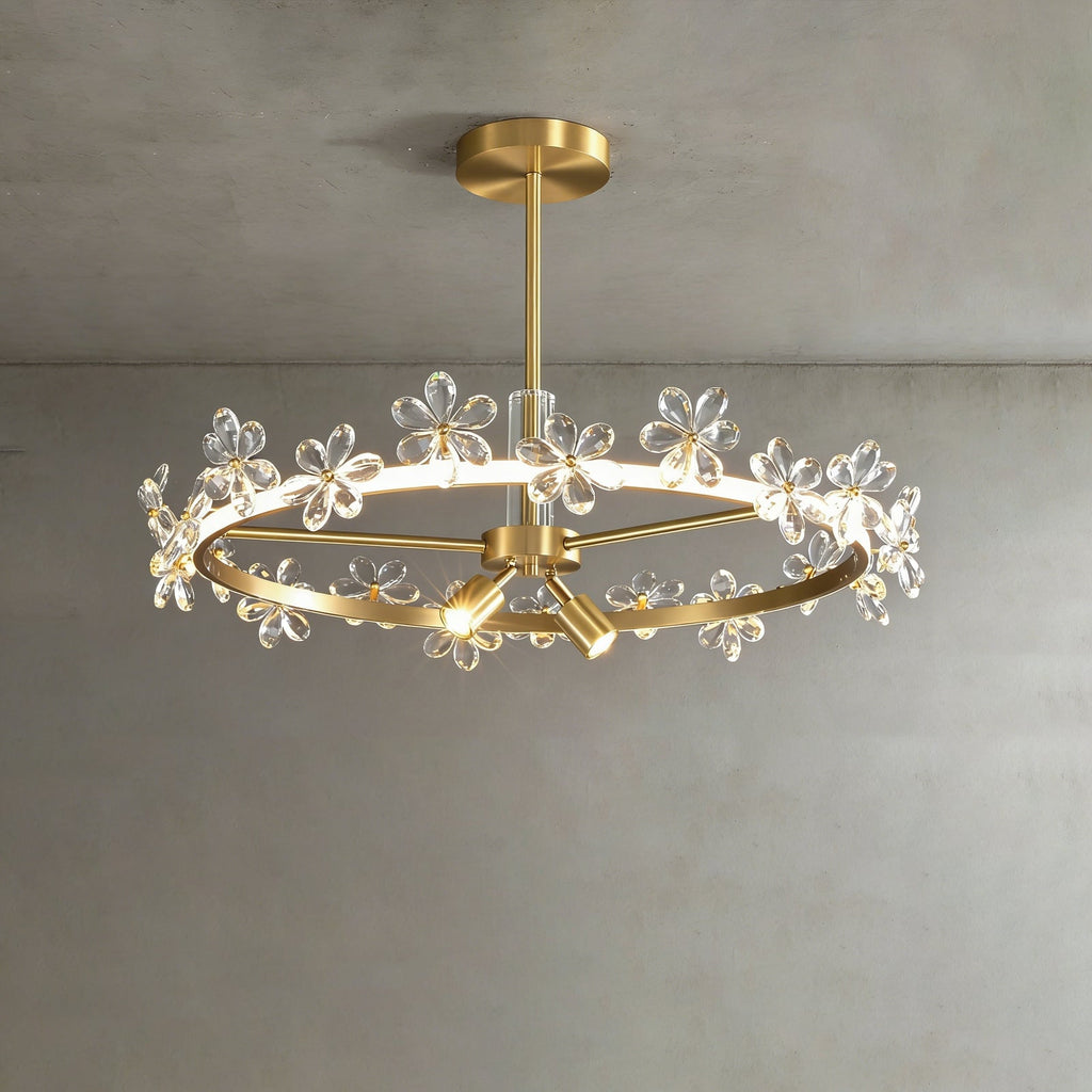 Circular Crystal Plum Blossom Ceiling Light | wildoxy