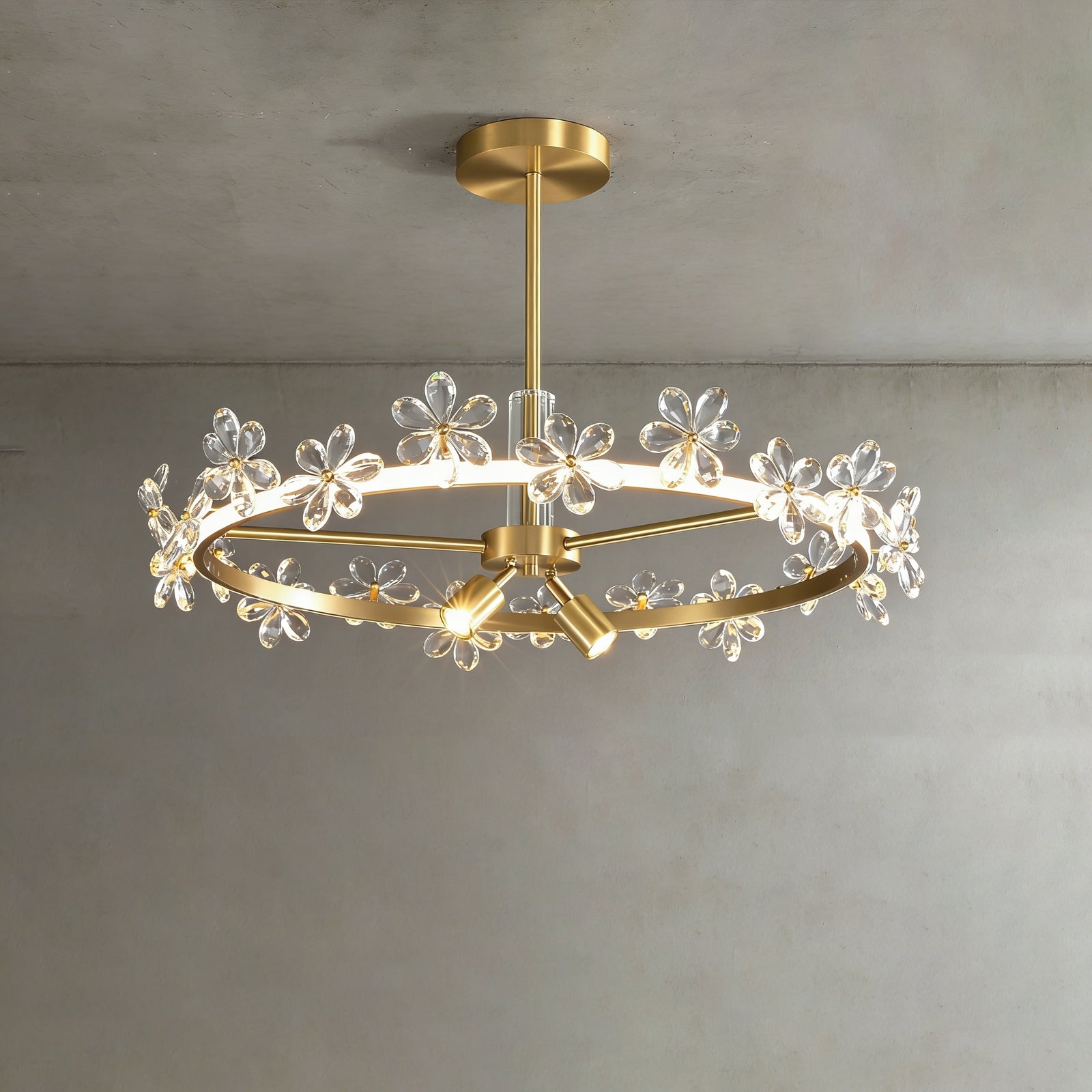 Circular Crystal Plum Blossom Ceiling Light | wildoxy