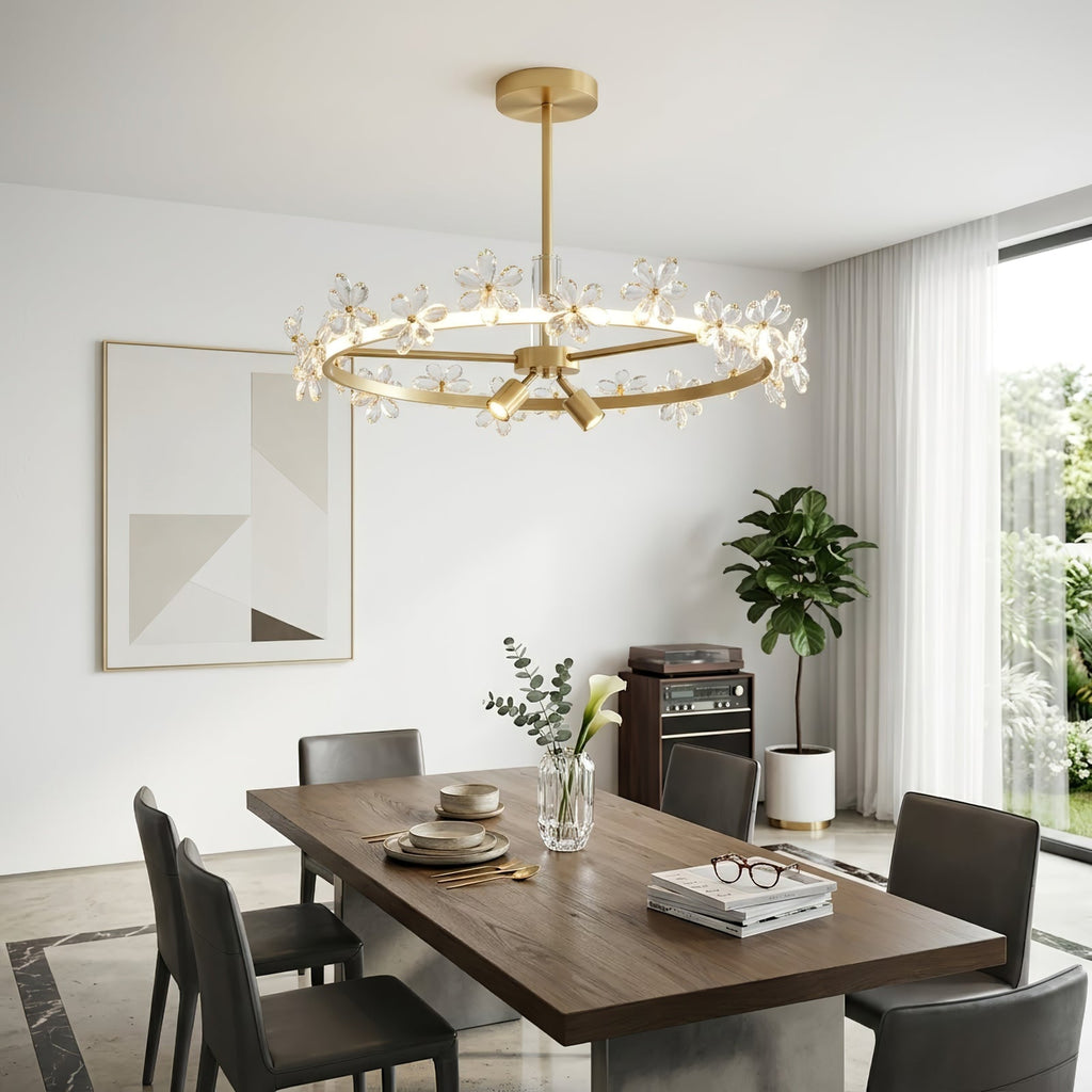 Circular Crystal Plum Blossom Ceiling Light | wildoxy