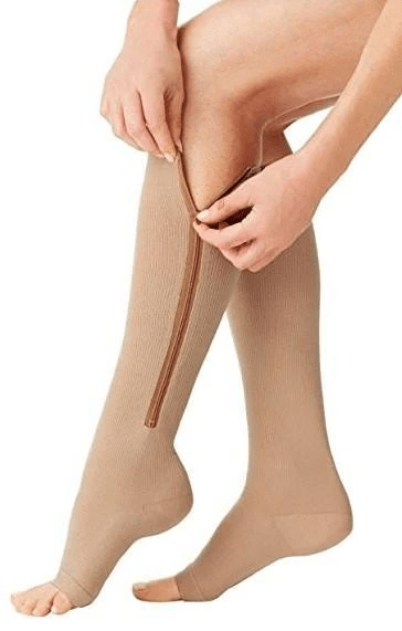CIRCULOFLEX 20-30 mmHg 着圧ソックス — ジッパー式オープントゥ仕様
