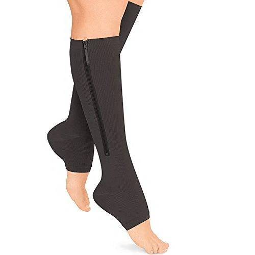 CIRCULOFLEX 20-30 mmHg 着圧ソックス — ジッパー式オープントゥ仕様