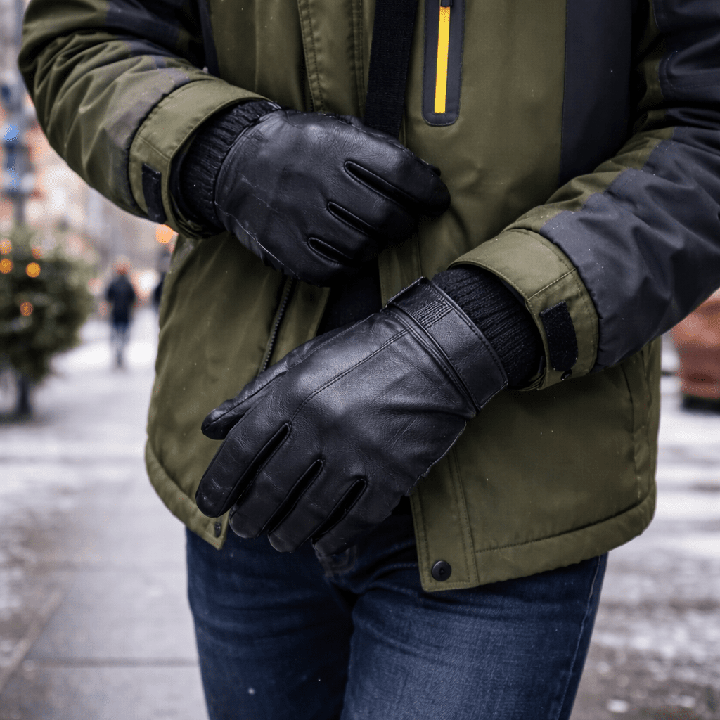 Citywear Leather Insulated Winter Gloves — Premium Outer Shell, Soft Interior Lining, Tailored Fit