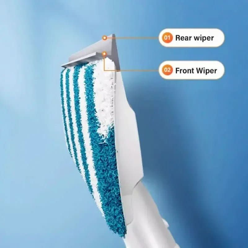 CleanView 3-In-1 Window Wiper — Microfiber Head, Built-In Spray, Streak-Free Finish