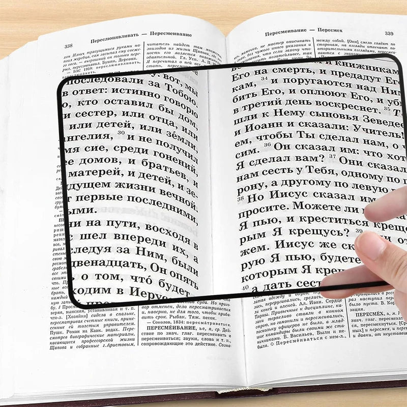 ClearPage Ultra-Thin A5 nagyító — 3X optikai lencse, hordozható karcsú kialakítás