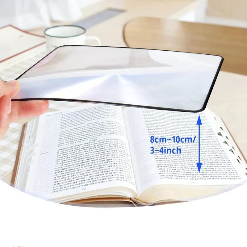 ClearPage Ultra-Thin A5 nagyító — 3X optikai lencse, hordozható karcsú kialakítás