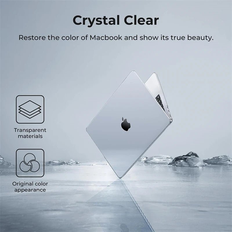 ClearVault kristálytiszta MacBook-tok — tartós védelem az Air és Pro modellekhez