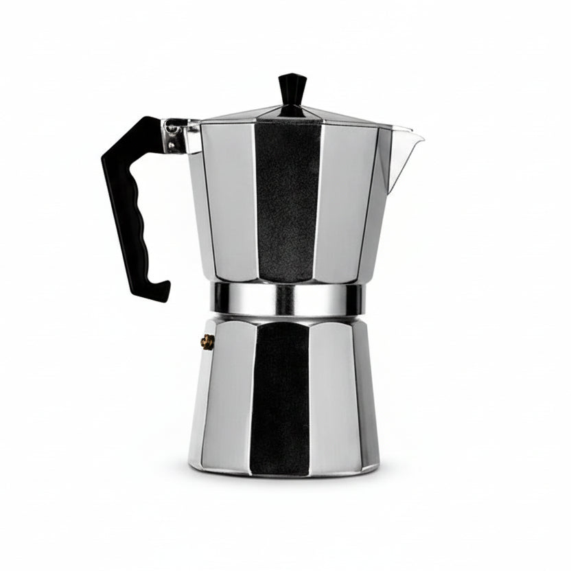COFFEELORE italský hliníkový osmihranný moka kávovar — tradiční provedení na sporák
