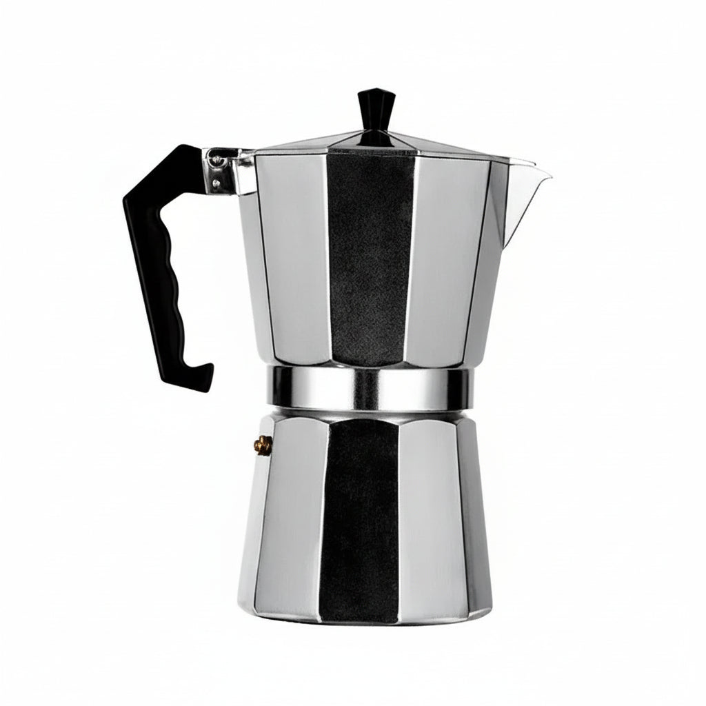 COFFEELORE italský hliníkový osmihranný moka kávovar — tradiční provedení na sporák