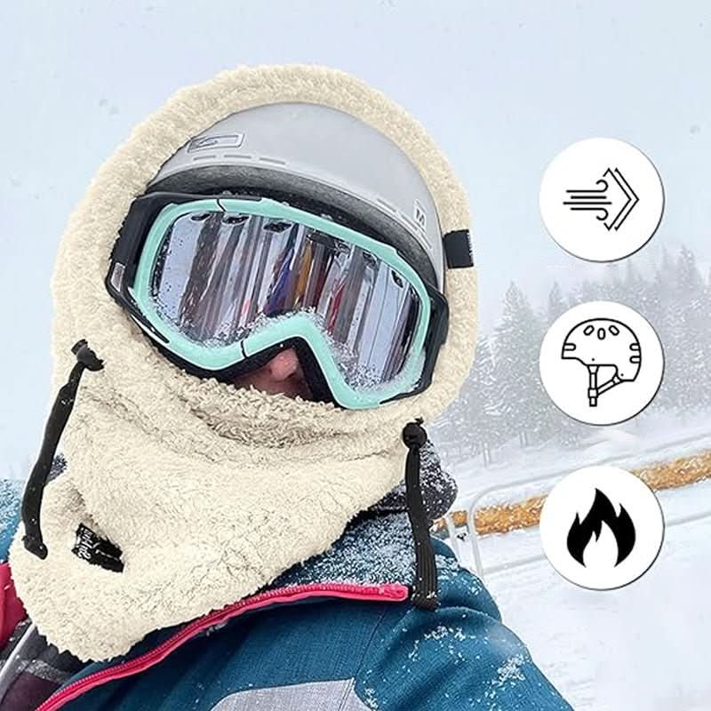 COLDCRAFT χειμερινό καπέλο 3-σε-1 — Αντιανεμικό εξωτερικό, επένδυση fleece, αποσπώμενα καλύμματα προσώπου και λαιμού
