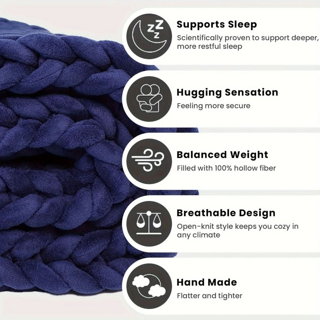 ComfaKnit huňatá deka Minky — ručně vyrobená moderní přehozová deka