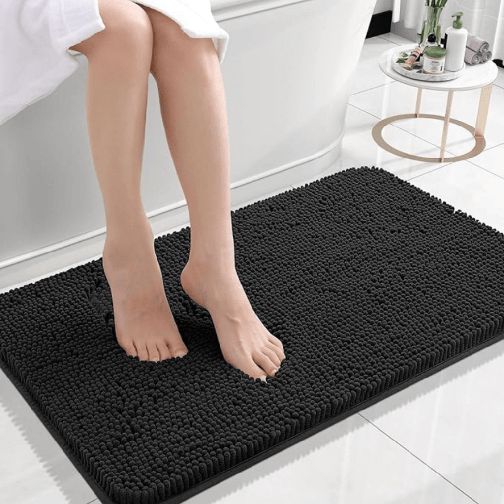 COMFÉRA Plush Chenille Bath Mat — Quick-Absorb Surface, Non-Slip Grip