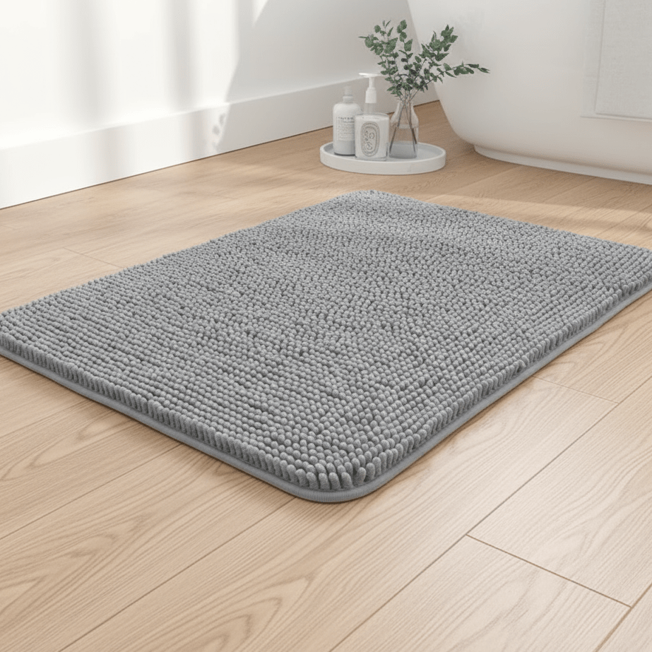 COMFÉRA Plush Chenille Bath Mat — Quick-Absorb Surface, Non-Slip Grip