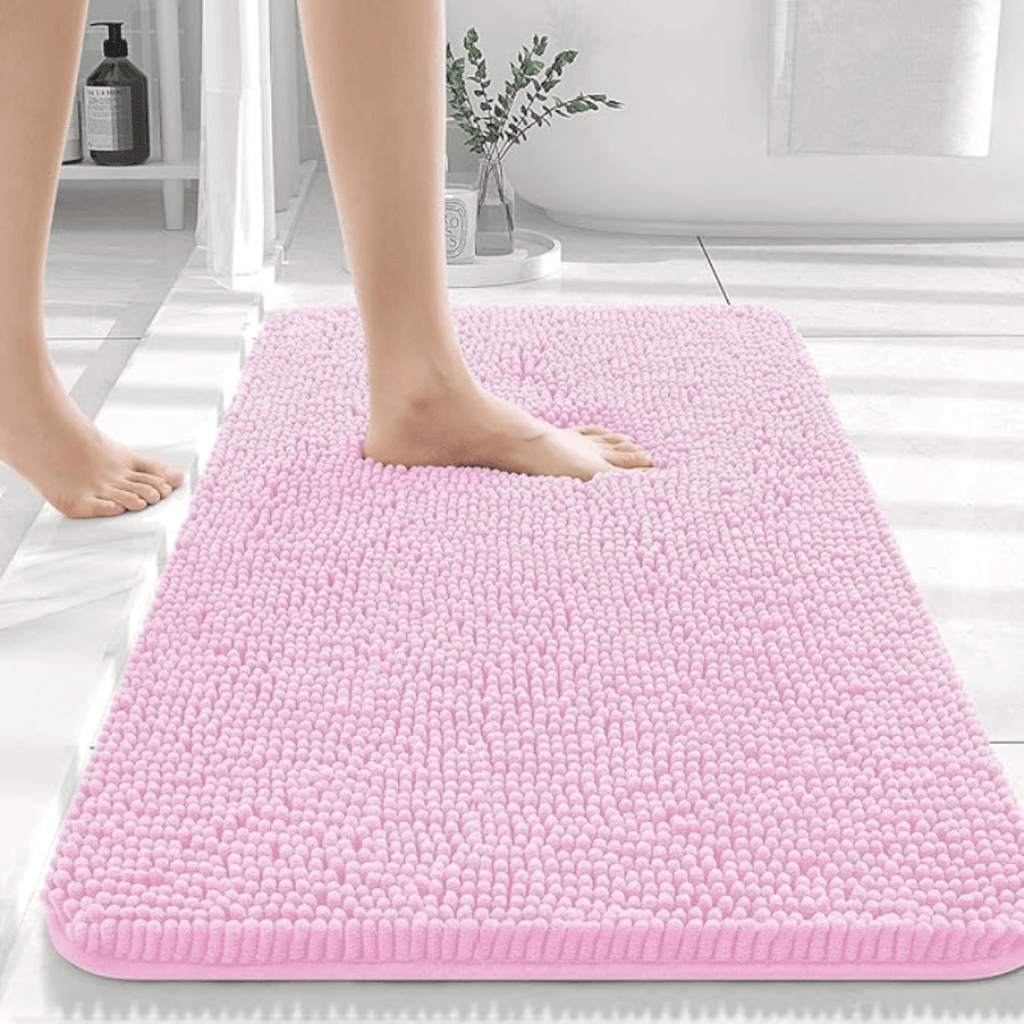 COMFÉRA Plush Chenille Bath Mat — Quick-Absorb Surface, Non-Slip Grip