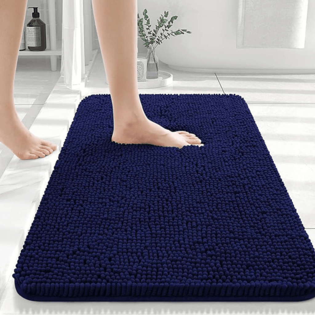 COMFÉRA Plush Chenille Bath Mat — Quick-Absorb Surface, Non-Slip Grip