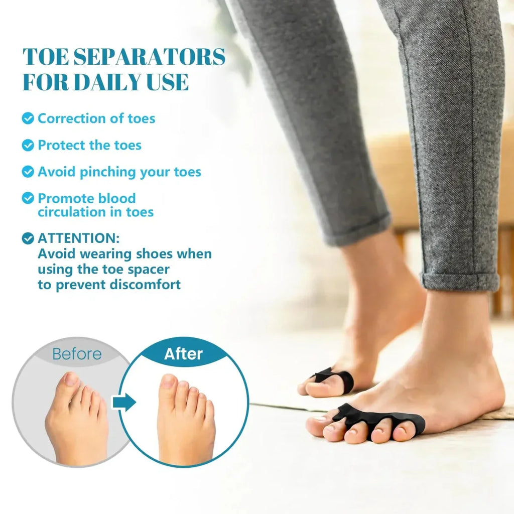 Comfortfit Silicone Toe Spacers — Bunion Relief, Toe Alignment, Soft Flexible Fit