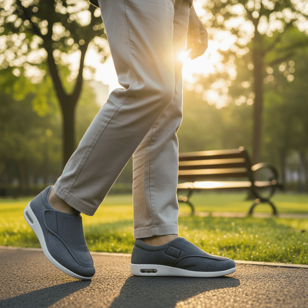 Comfortfit široké boty — polstrovaná pěnová stélka, prostorná špička
