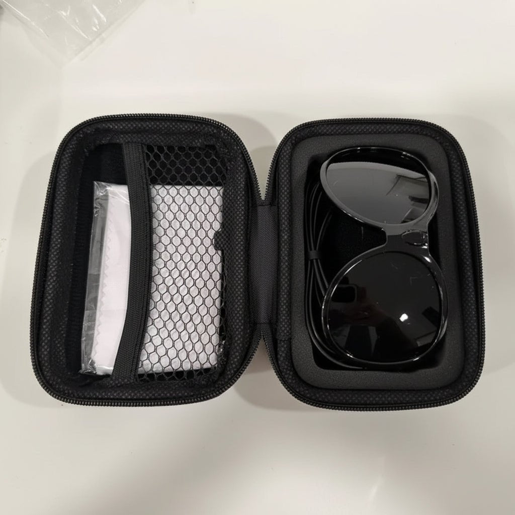 COMFORTRAY obepínací brýle pro laserovou terapii — ergonomická obruba, vyvážené pohodlné usazení