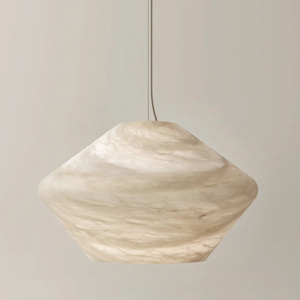 Conical Minimalist Alabaster Pendant Lamp | wildoxy