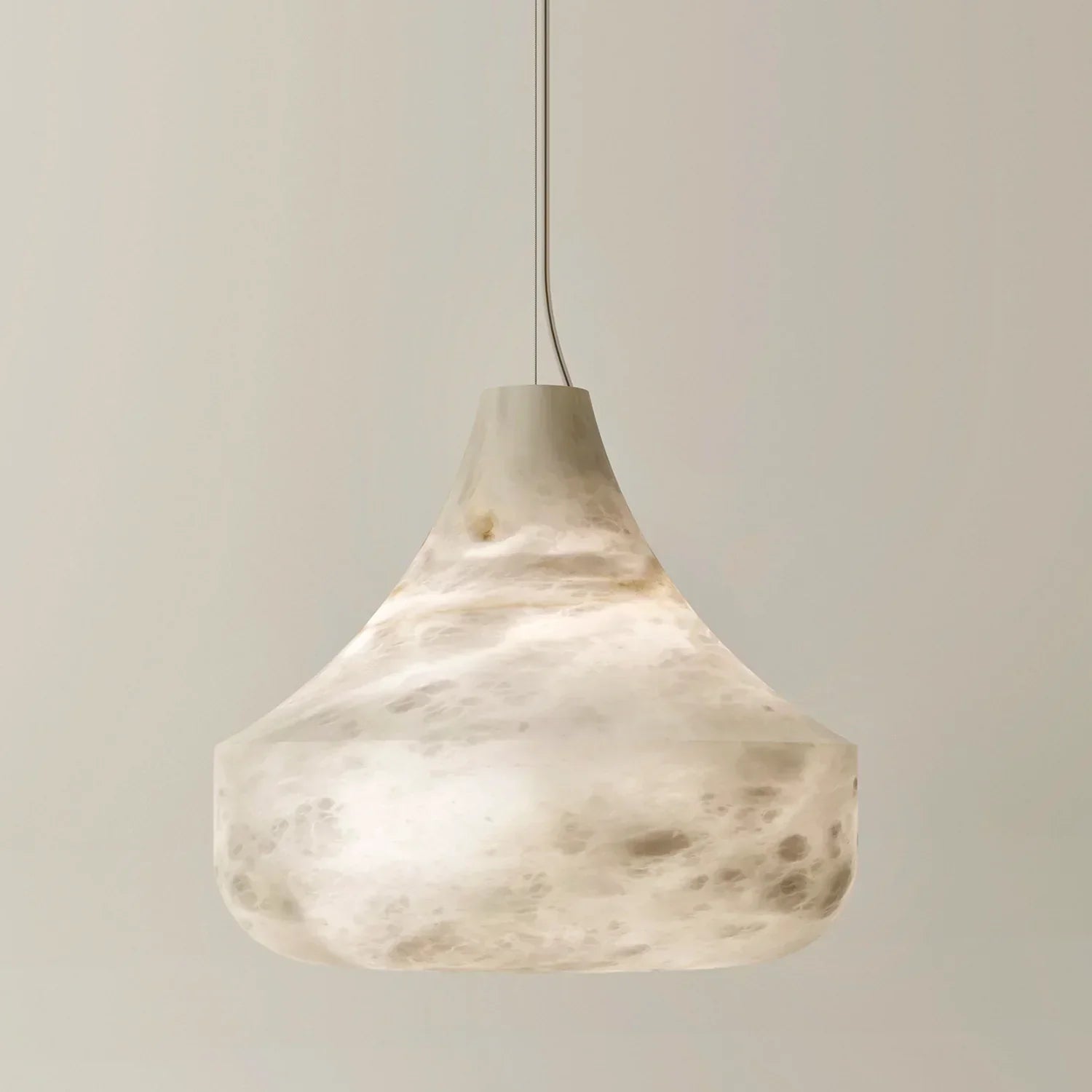Conical Minimalist Alabaster Pendant Lamp | wildoxy