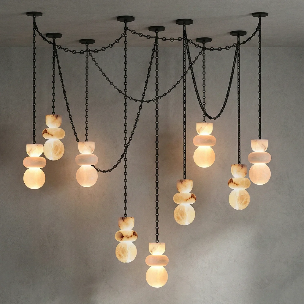 Lykka Alabaster Cluster Chandelier | wildoxy