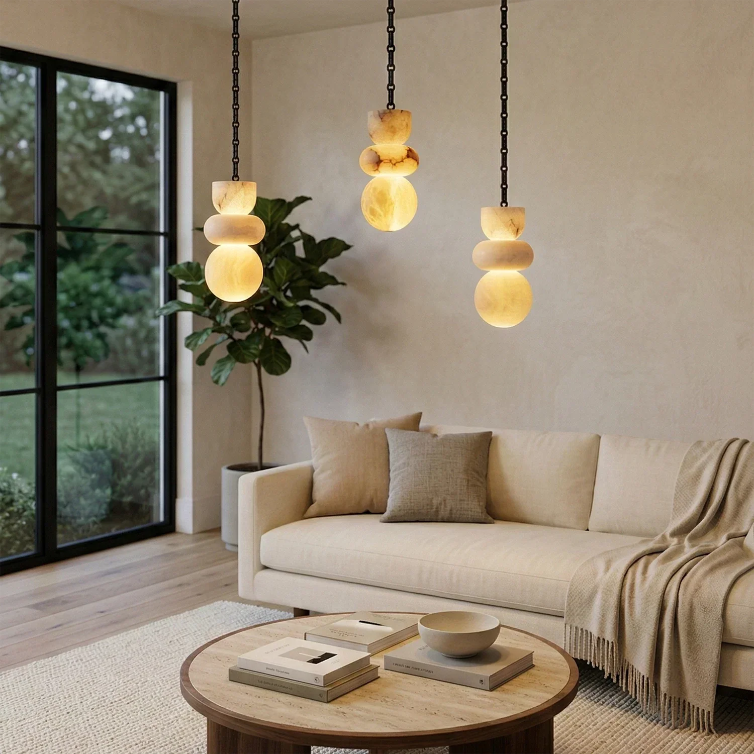 Lykka Alabaster Cluster Chandelier | wildoxy