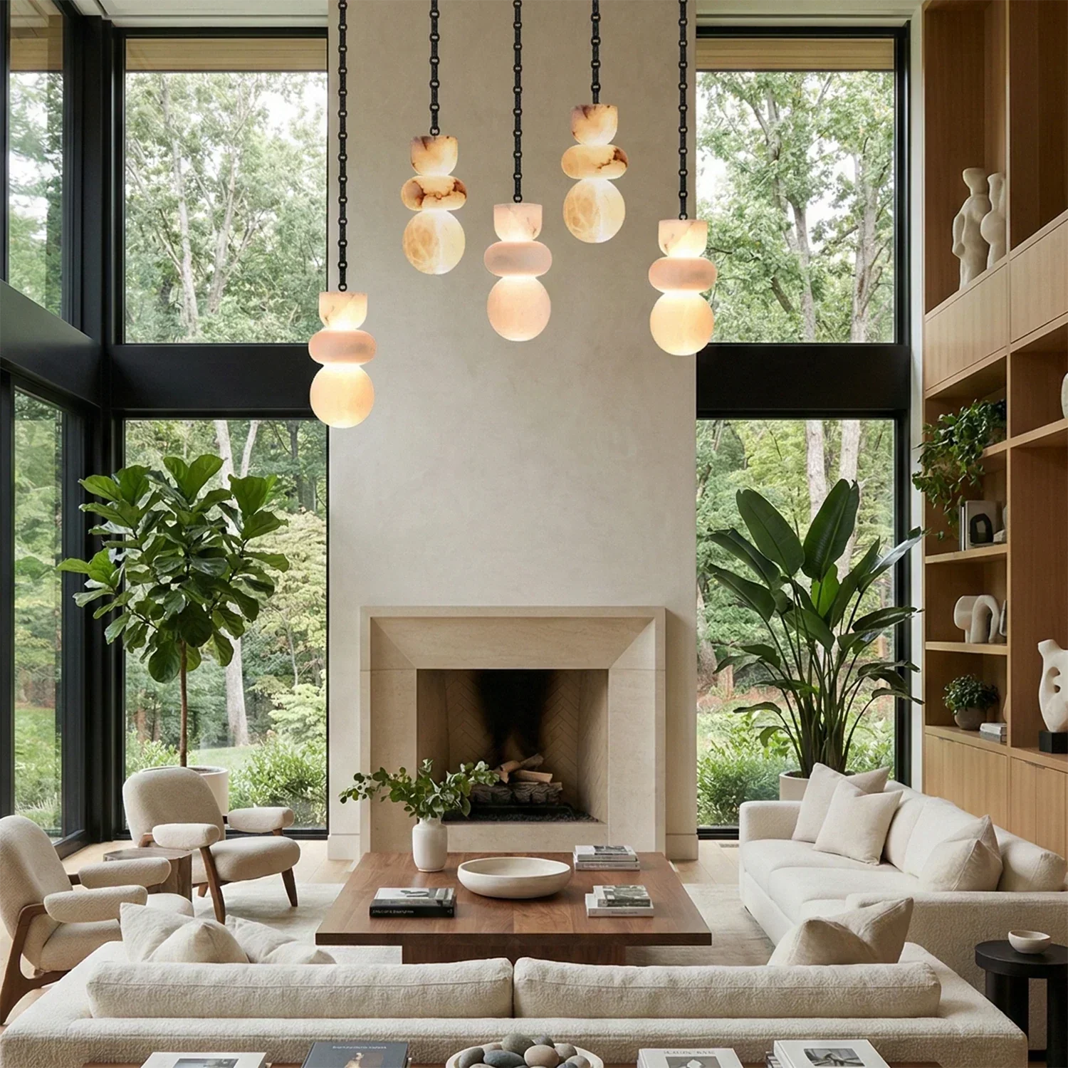 Lykka Alabaster Cluster Chandelier | wildoxy