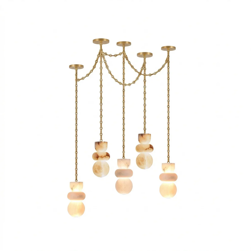 Lykka Alabaster Cluster Chandelier | wildoxy