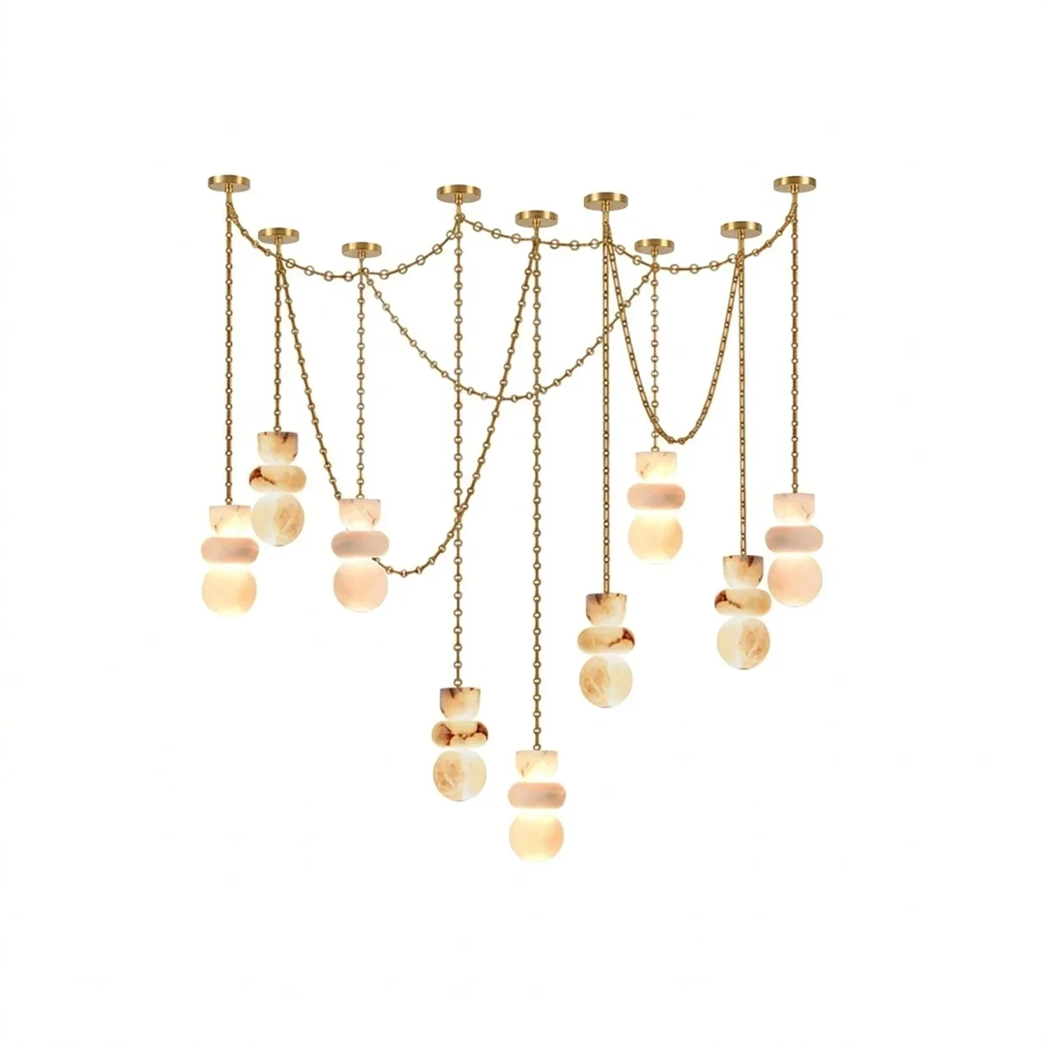 Lykka Alabaster Cluster Chandelier | wildoxy