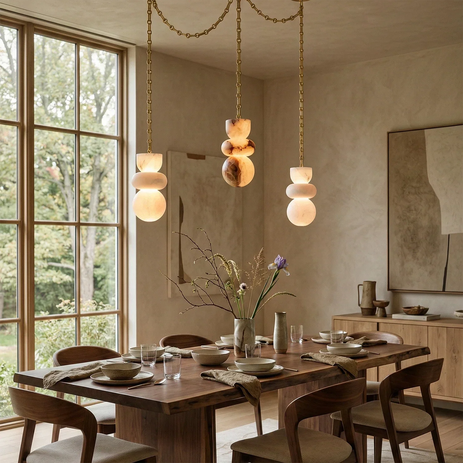 Lykka Alabaster Cluster Chandelier | wildoxy