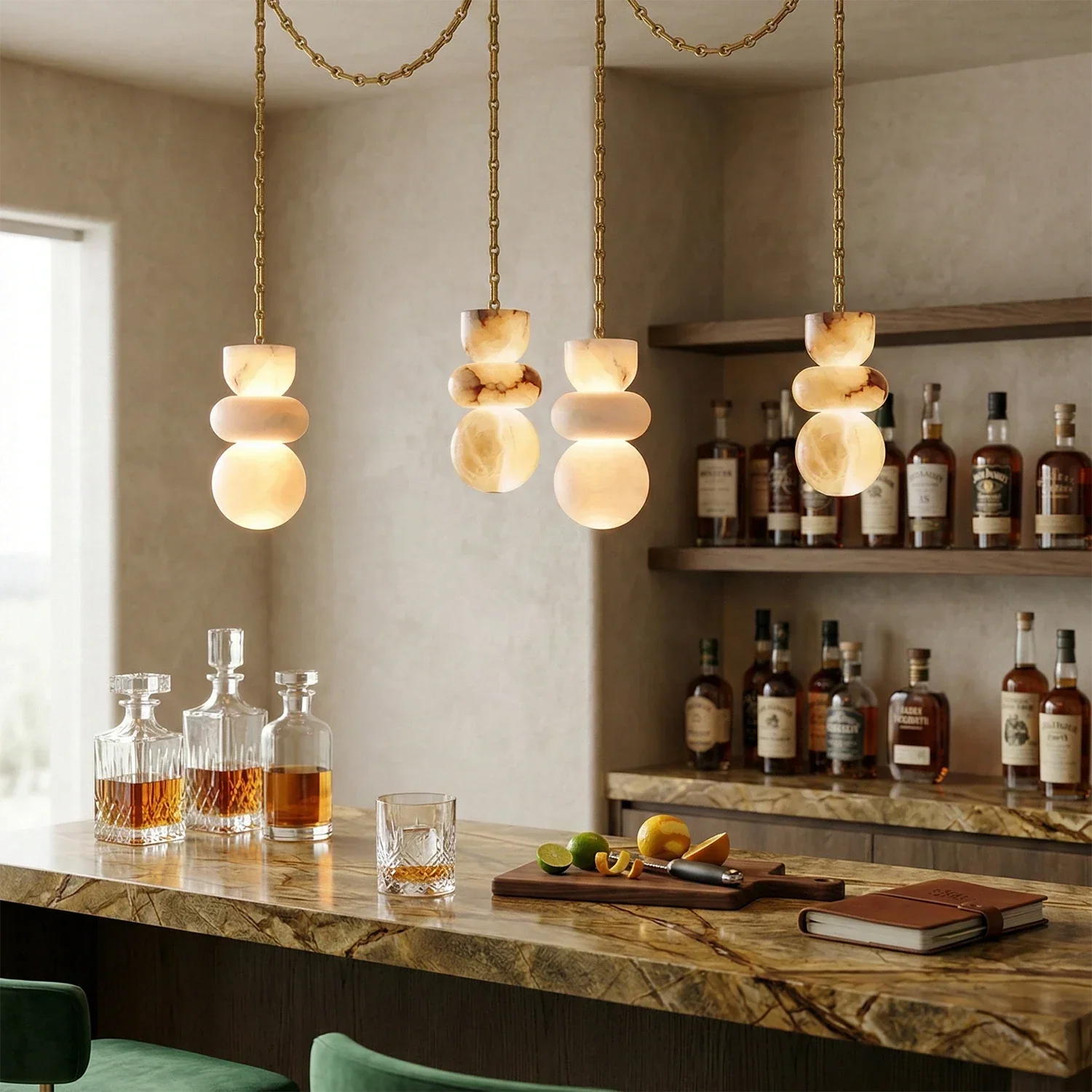 Lykka Alabaster Cluster Chandelier | wildoxy