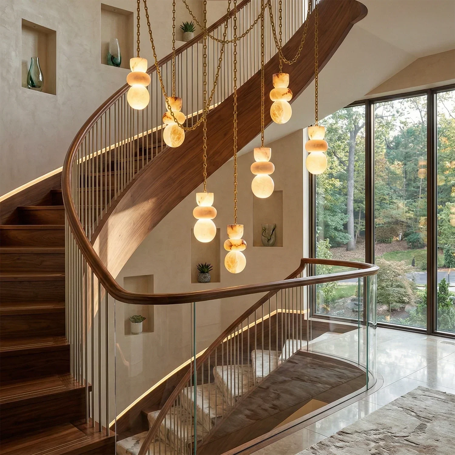 Lykka Alabaster Cluster Chandelier | wildoxy