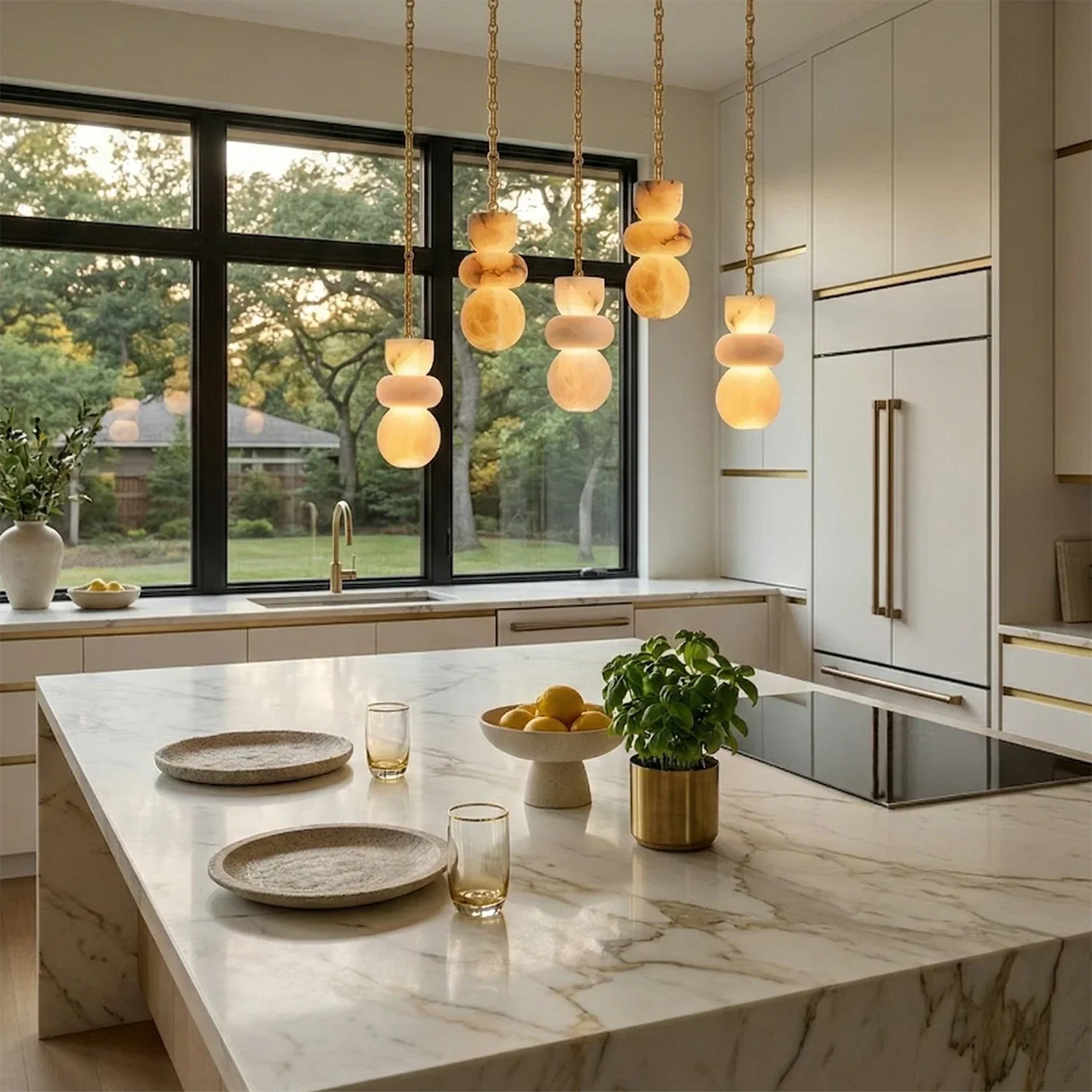 Lykka Alabaster Cluster Chandelier | wildoxy