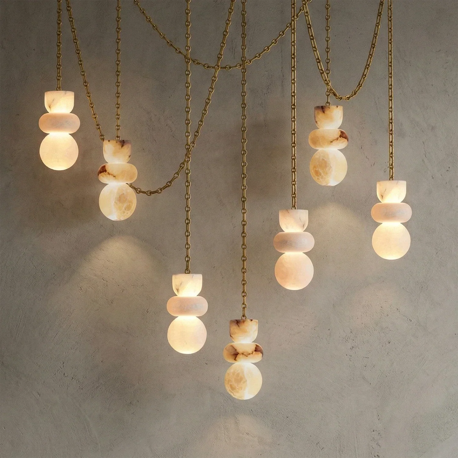 Lykka Alabaster Cluster Chandelier | wildoxy