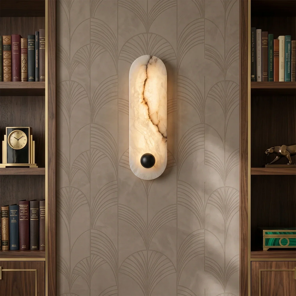 Contemporary Capsule Alabaster Wall Light | wildoxy