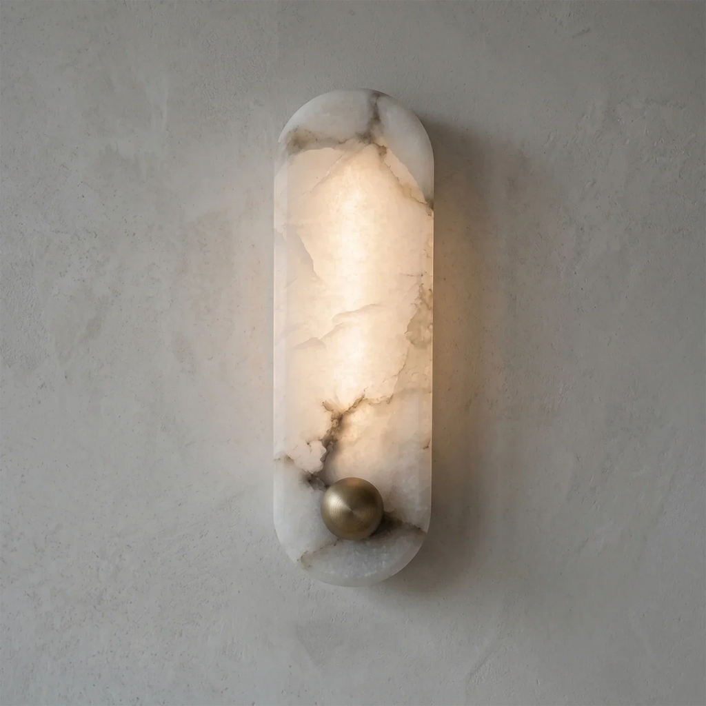 Contemporary Capsule Alabaster Wall Light | wildoxy