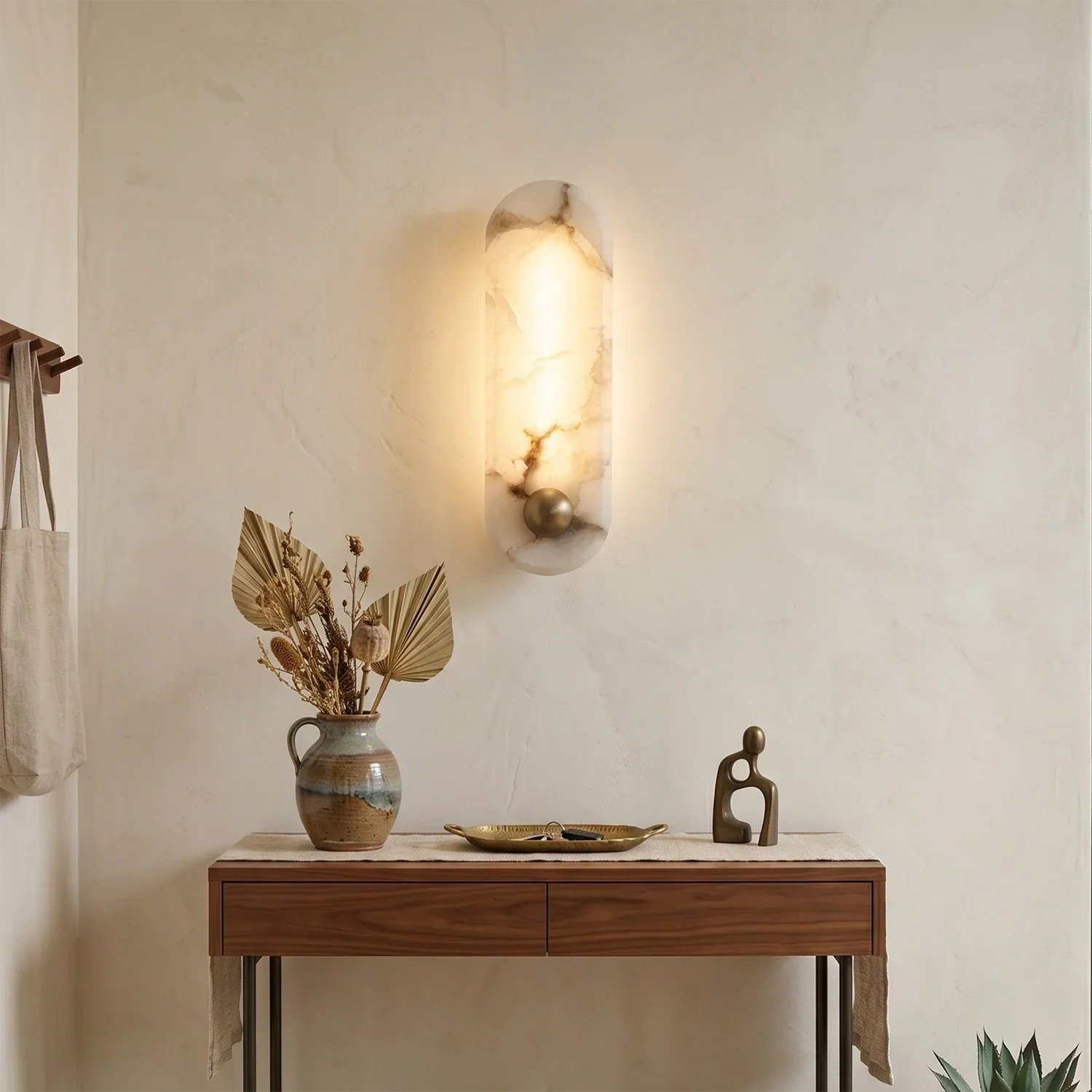 Contemporary Capsule Alabaster Wall Light | wildoxy