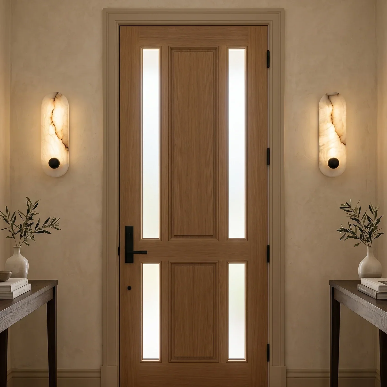 Contemporary Capsule Alabaster Wall Light | wildoxy
