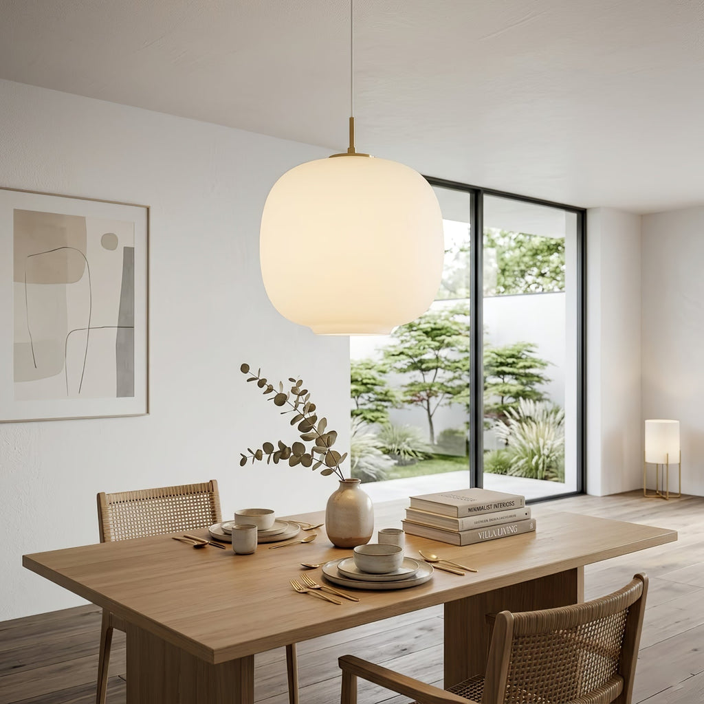 Contemporary Opal Glass Pendant Lamp | wildoxy