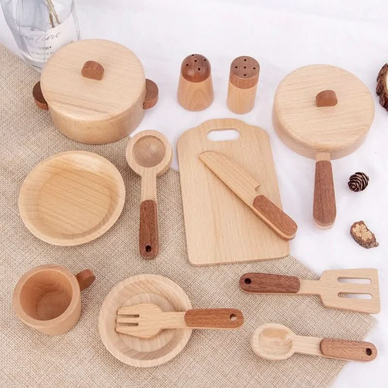 Cook’nTimber Tree Trunk Style Wooden Kitchen — Durable Wood Construction, Natural Finish