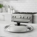 CookShield Stainless Steel Universal Lid — Compatible Fit for Pans and Woks