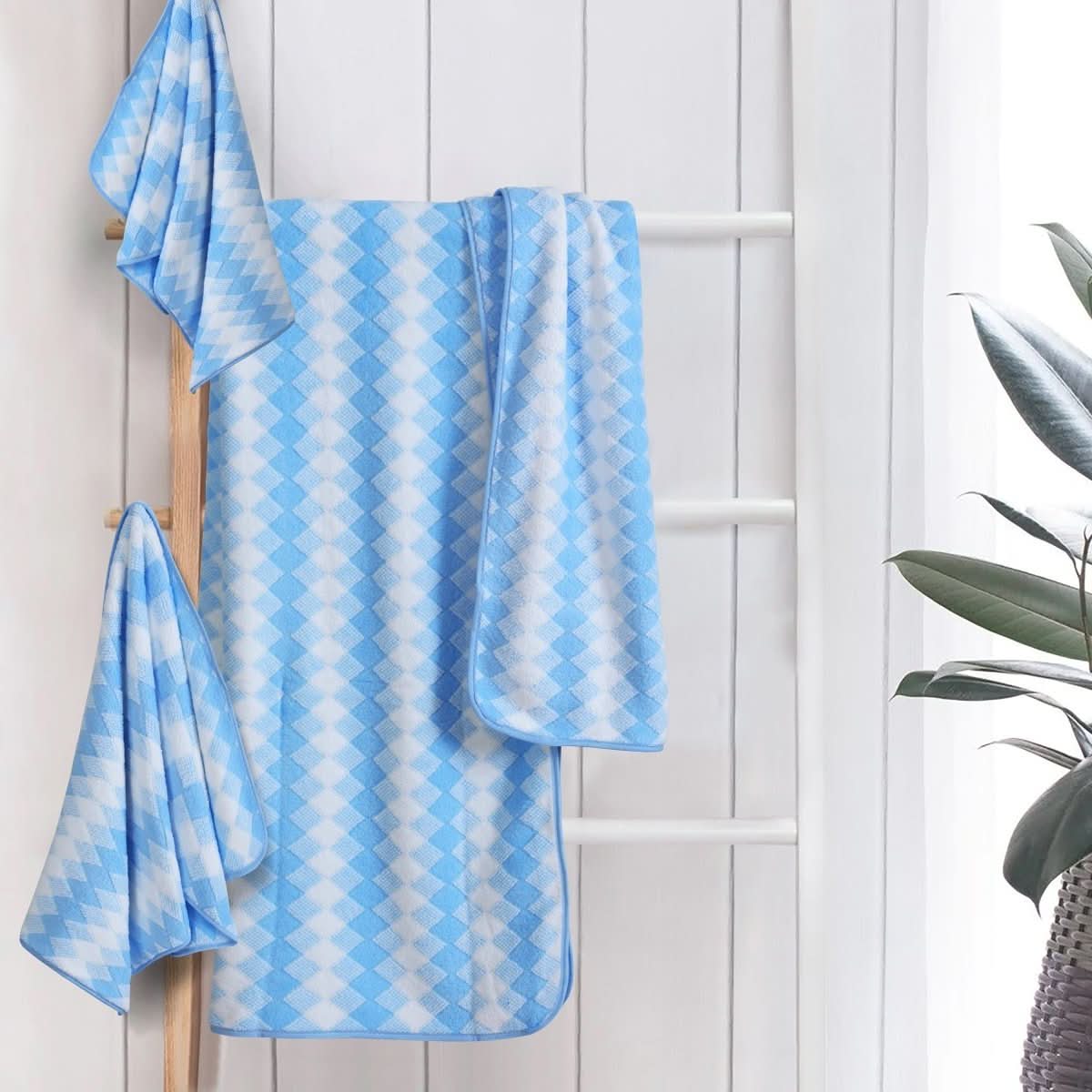 Elysoria Coral Weave Towels — Quick Dry, Highly Absorbent, Plush Durable