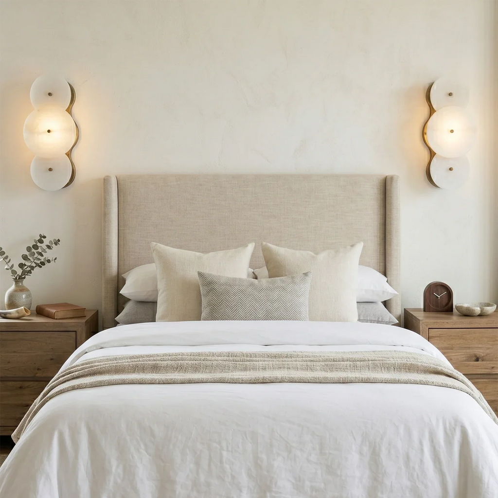 Cosmic Round Alabaster Wall Sconce | wildoxy