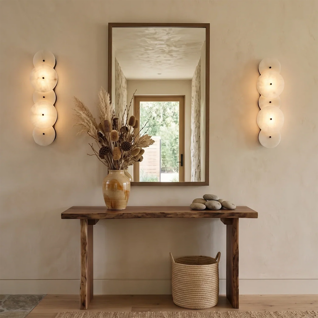 Cosmic Round Alabaster Wall Sconce | wildoxy