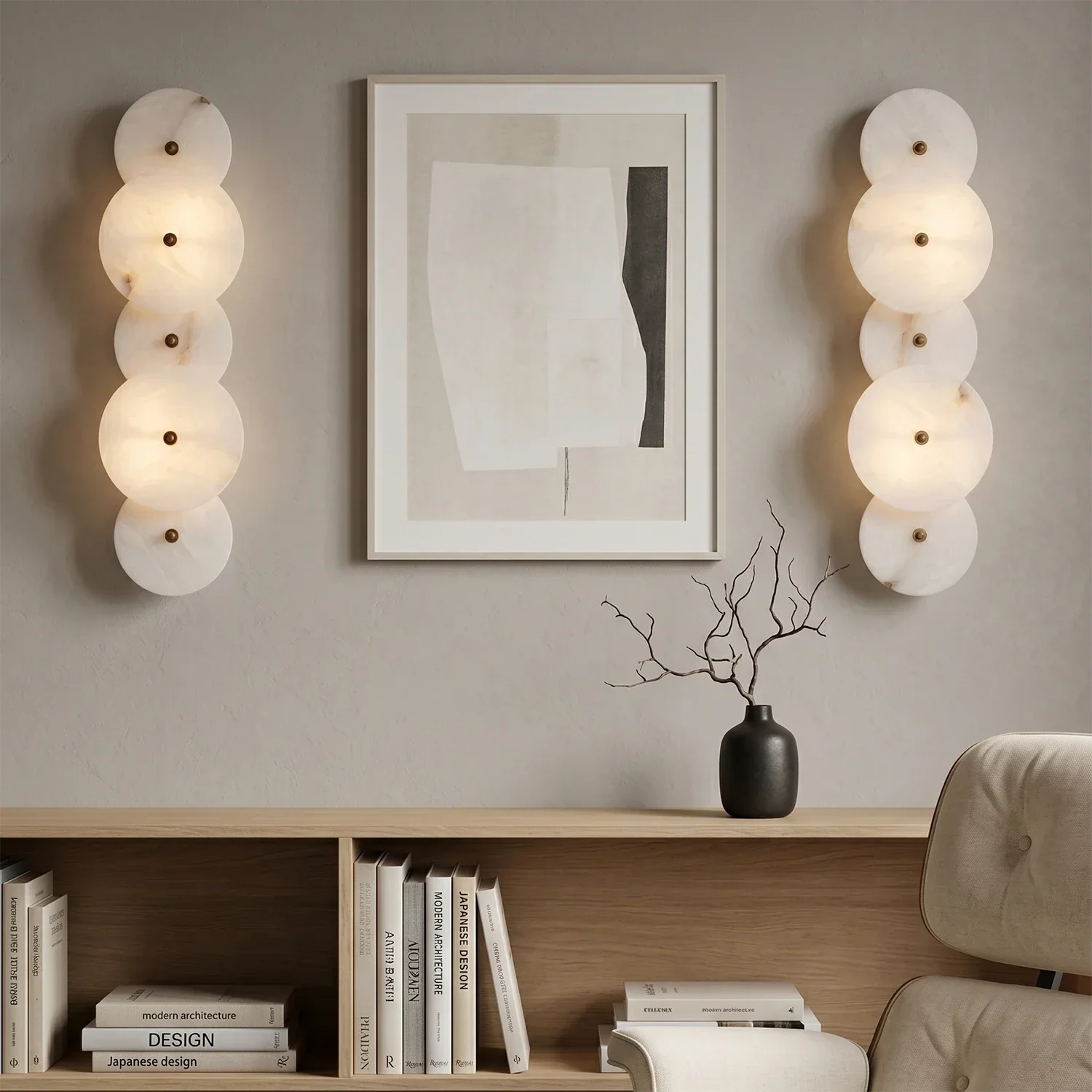 Cosmic Round Alabaster Wall Sconce | wildoxy